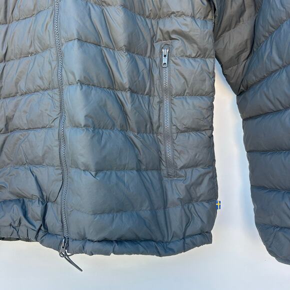 Fjallraven Men’s Expedition Pack Down Hoodie Puffer Gray Blue Large Lightweight - Picture 9 of 15